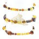 Multi color amber beads bracelet